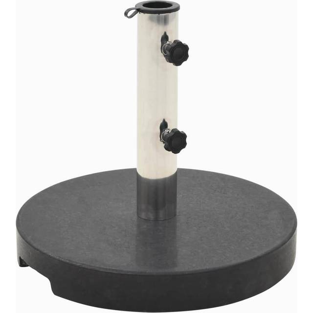 vidaXL Parasol Base Granite 20 kg Round Black