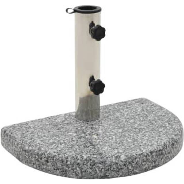 vidaXL Parasol Base Granite 10 kg Curved Grey
