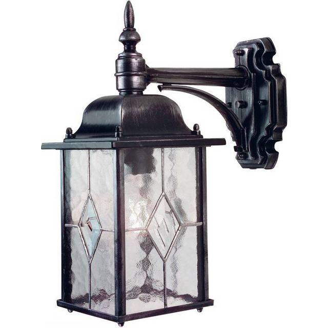 Elstead Wexford Outdoor Hanging Lantern Wall Light - Black