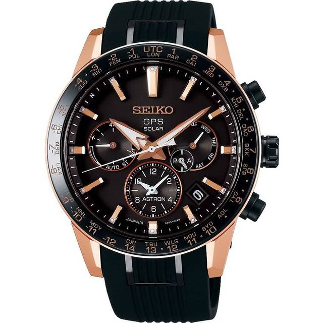 Seiko Astron Watch Caliber 5X Solar GPS Mens - Black