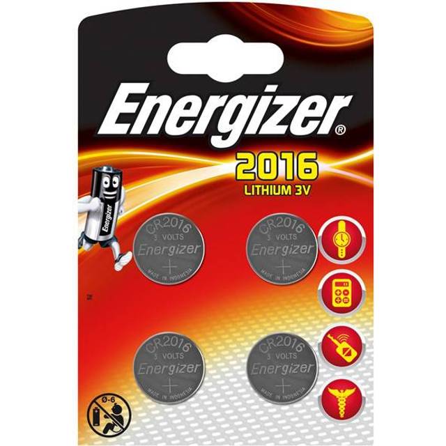 Energizer CR2016 Lithium Coin Cell Batteries | 4 Pack
