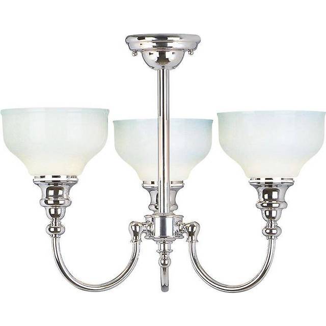 Elstead Cheadle - 3 Light Bathroom Chandelier Pendant Light Polished Chrome IP44, G9