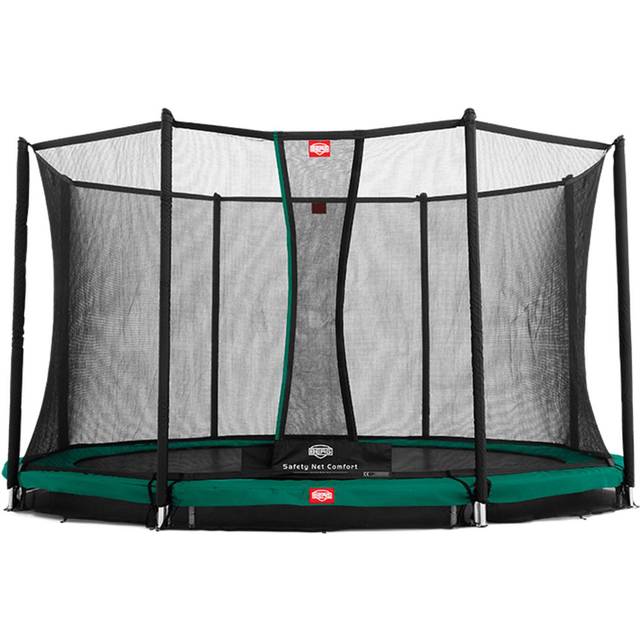 Berg Berg Favorit Inground 380 Grey + Safety Net Comfort Studsmattor Grey - One Size
