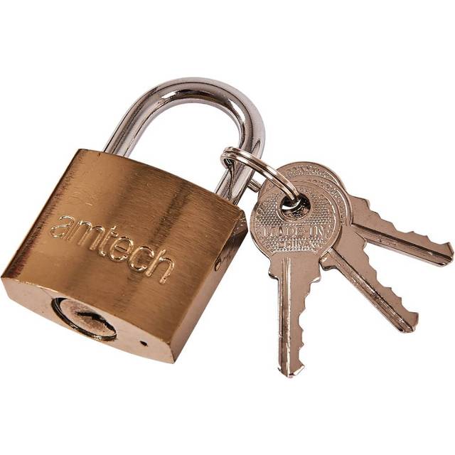 Padlock 32mm heavy duty iron outdoor shed safety security shackle lock 3 key