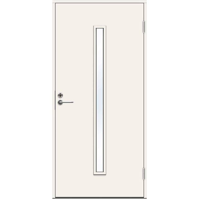 Ytterdörr Swedoor P-1700 Glas Vit NCS-S 0502-Y (standard) (9 x 21, Vänsterhängd)