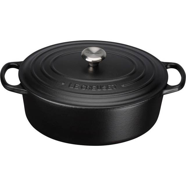 Le Creuset Le Creuset Signature oval gryta 4,1 l Matte Black - Svart