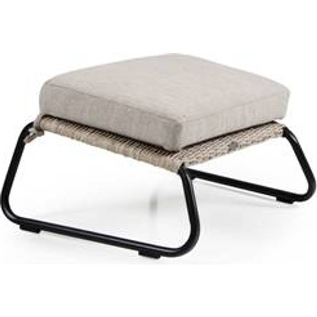 Brafab Midway fotpall Natur twist med svart dyna 67 x 54 cm