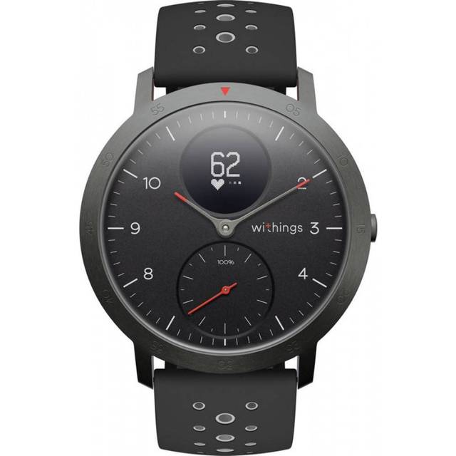 Withings Steel HR Sport – Multisport hybrid smartklocka, ansluten GPS, hjärtfrekvens, fitnessnivå via VO2 max, aktivitet och sömnspårning, notifikationer Vitt 40mm