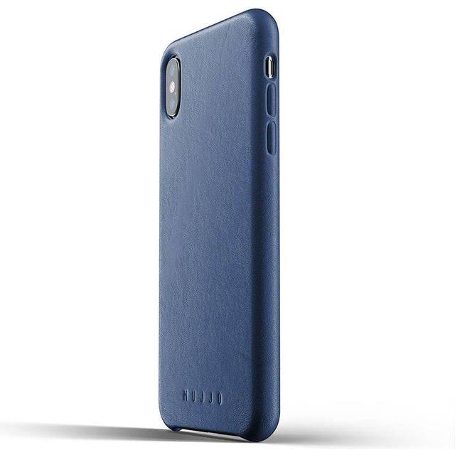 Mujjo Full Leather Wallet Case (iPhone Xs Max) - Blå - Blå/Brun/Grön/Svart/