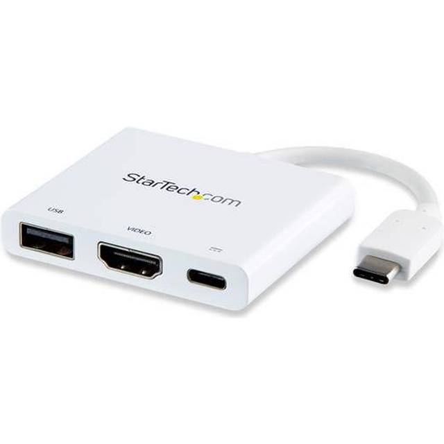 StarTech.com USB-C till HDMI-adapter - vit - 4K 30 Hz - Thunderbolt 3 kompatibel - med strömförsörjning (USB PD) - USB C Dongle (CDP2HDUACPW)