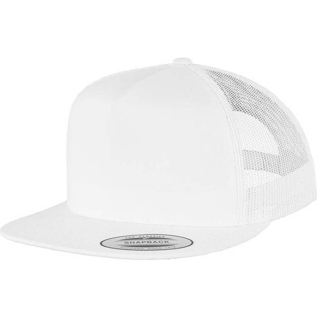 Flexfit Unisex klassisk truckerkeps, dam och herr, finns i 4 färger, en storlek, Vit, one size