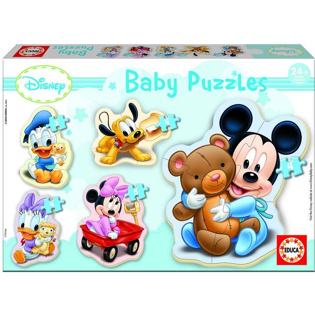 Set of 5 Progressive Puzzles, 3-5 Pieces, Disney® Mickey Mouse, by EDUCA light blue - Light Blue