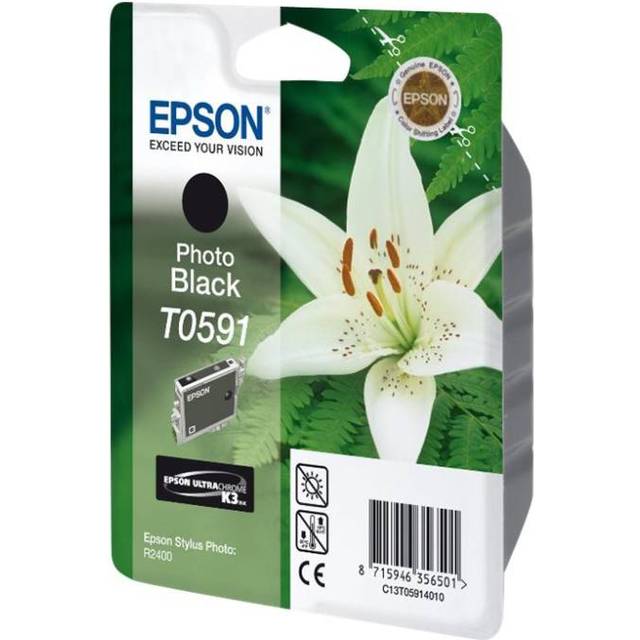 Epson C13T05914020 Original Epson T0591 UltraChrome K3 Photo Black Ink Cartridge