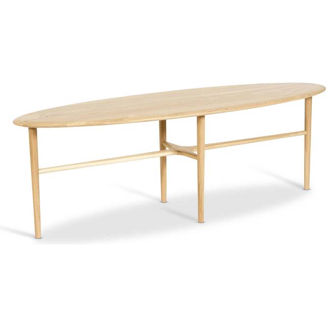 Crest Oval Coffee Table 150x50 cm, Clear Oak