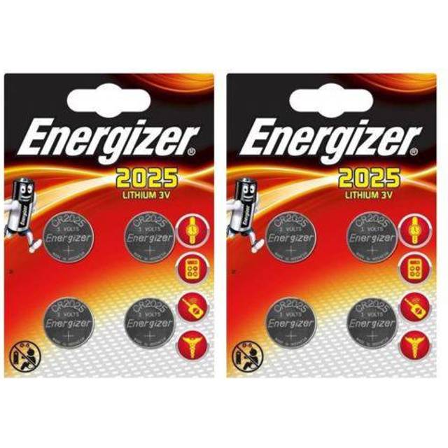 8 x Energizer CR2025 DL2025 SBT-14 3v Lithium Coin Cell Battery