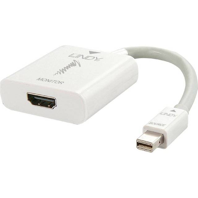 LINDY mini DisplayPort 1.2 till HDMI 4K 60 Hz aktiv adapter omvandlare - vit