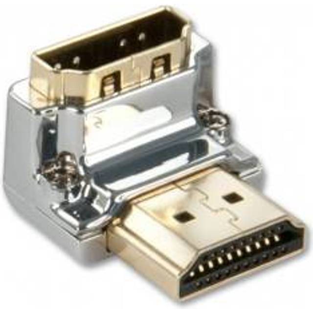 LINDY CROMO HDMI Male to HDMI Female 90 Degree Right Angle Adapter - Down