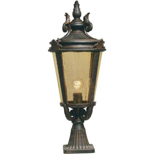 Elstead BT3/L Baltimore One Light Large Pedestal Lantern Weathered Bro