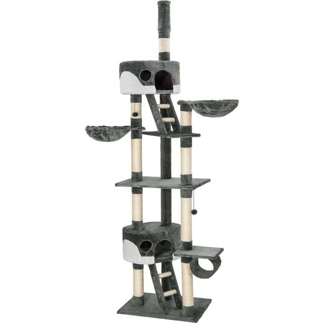 Cat Tree Hansi - 243 to 260 cm, sisal cat scratching posts - beige/white