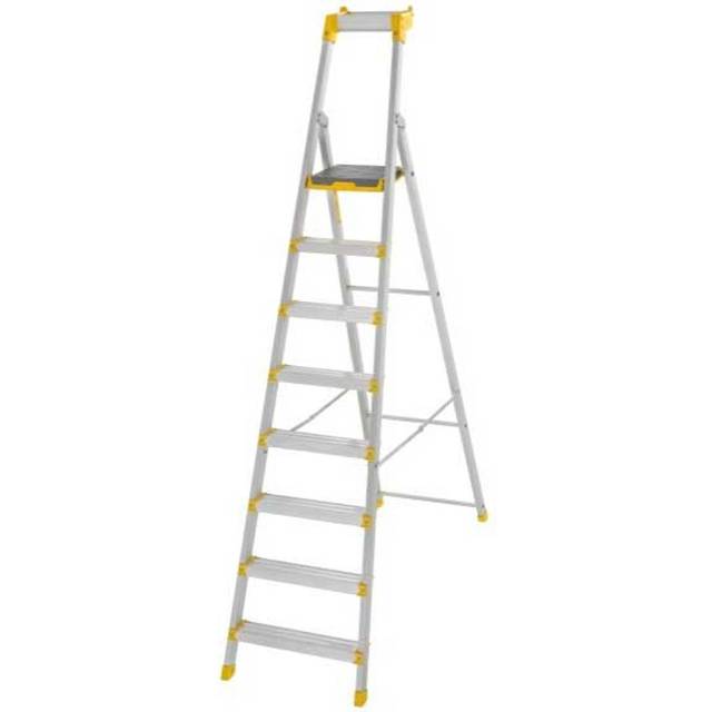 W.steps 55P Trappstege med certifierat aluminium 8 steg, 2610 mm