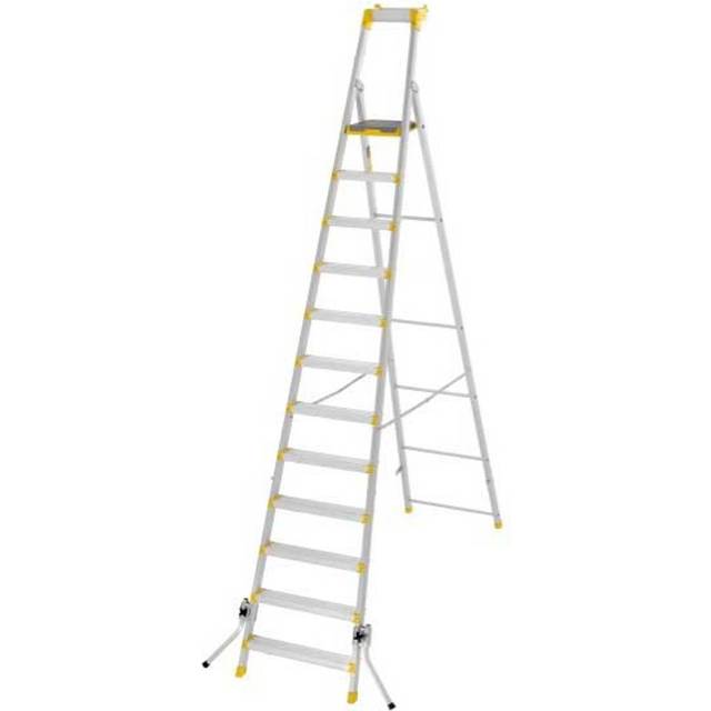 W.steps 55P Trappstege med certifierat aluminium, med stödben 12 steg