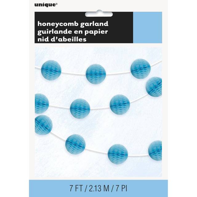 Powder Blue Honeycomb Garland
