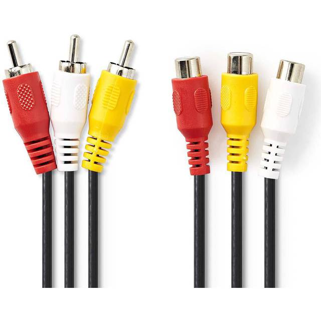 Nedis Composite videokabel 3 x cinchkontakt – 3 x cinch-uttag