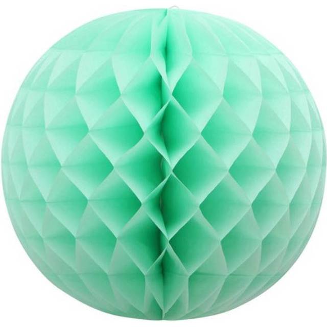 Honeycomb Teal Green Paper Ball