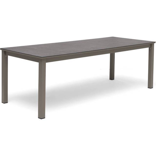 Hillerstorp Jet set matbord Aluminium/grå glas 90 x 220 cm