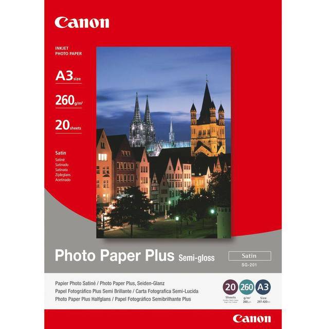 Canon SG-201 Semi-Gloss Photo Paper Plus A3 - 20 Sheets (OSFA)