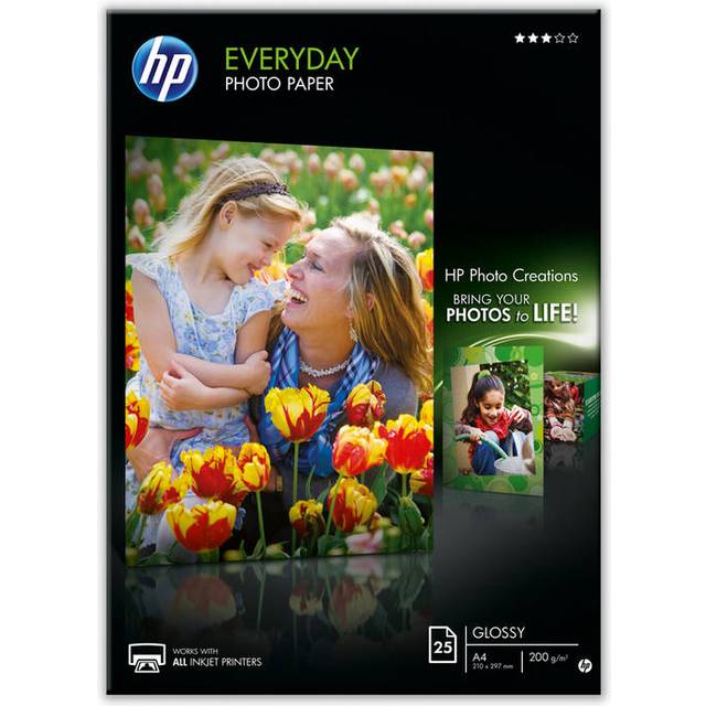 HP Everyday Glossy Photo Paper-25 sht/A4/210 x 297 mm