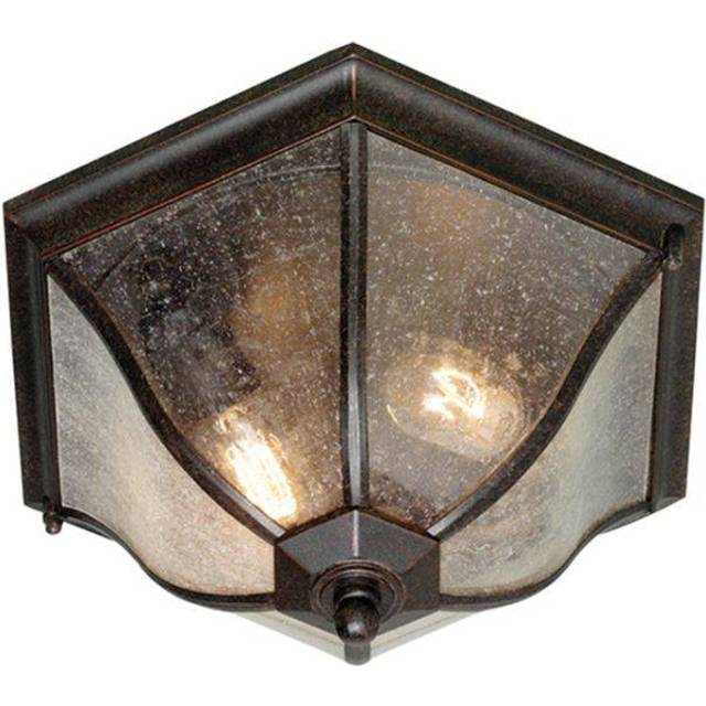 Elstead NE8/M New England Two Light Ceiling Flush Weathered Bronze