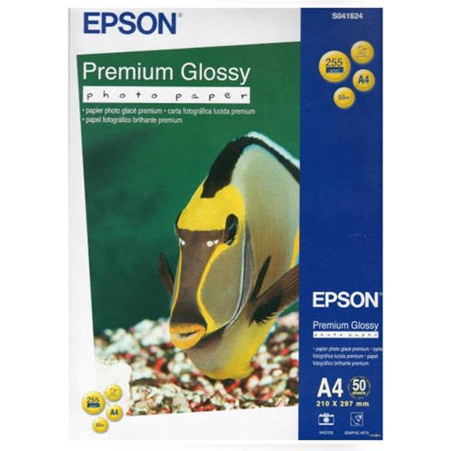 Epson (A4) Premium Glossy Photo Paper (50 Sheets) 255gsm (White)