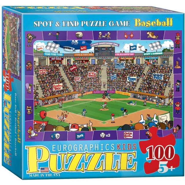 Spot & Find Puzzle Game - Baseball: 100 Pcs