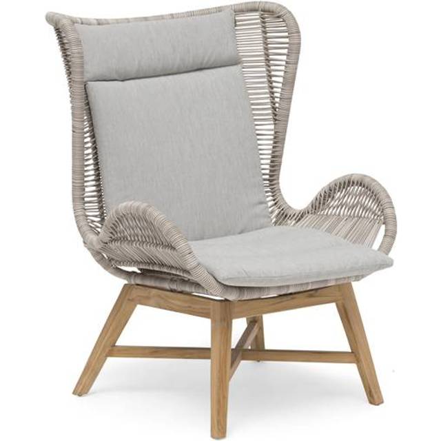 Hillerstorp Himmelsnäs vilstol Teak/beige konstrotting inkl beige dyna