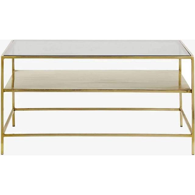 Nordal - DECADENT coffee table, gold metal/black