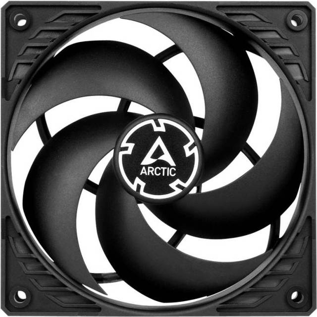 Arctic P12 12cm PWM PST CO Case Fan w/ Cable Splitter for Continuous Operation, Black, Fluid Dynamic, 200-1800 RPM