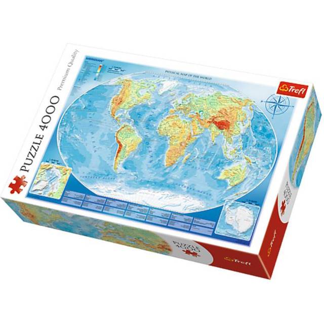Map of the World Puzzle - 4000 Pieces - Multi - 1 Pack