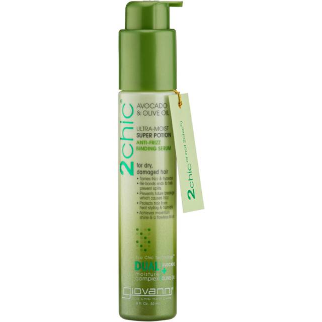 Giovanni 2chic Ultra-Moist Super Potion Anti-Frizz & Binding Serum Oil with Avocado & Olive Oil 1.8 fl oz