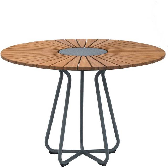 Circle Dining Table 110 cm, Bamboo/Grey