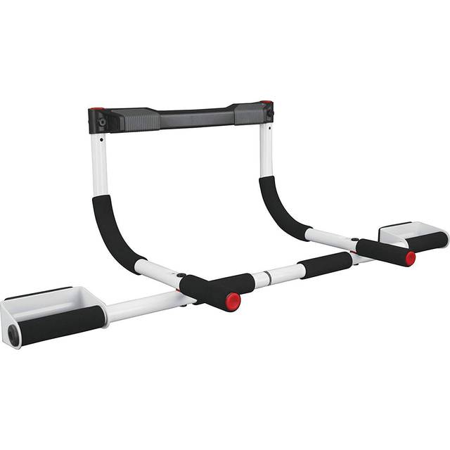 Perfect Fitness Multi-Gym® Dörrtrapets, Portabel Gym för Situps, Armhävningar & Dips, Justerbar Design, Vadderade Handtag, Passar Dörrkarmar upp till 89 cm, Stödjer 136 kg, Träna Hela Kroppen
