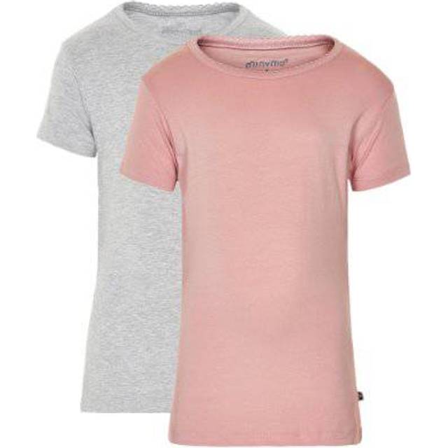 Minymo Basic T-shirt 2-Pack Blush 110 cm    110 cm  kvinna