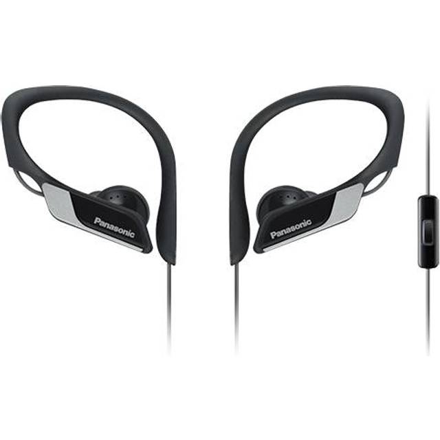 Panasonic RP-HS35ME-K Sporthörlurar (headset, mobiltelefon, utbytbara passdelar (S/M/L), IPX2, klämma) svart