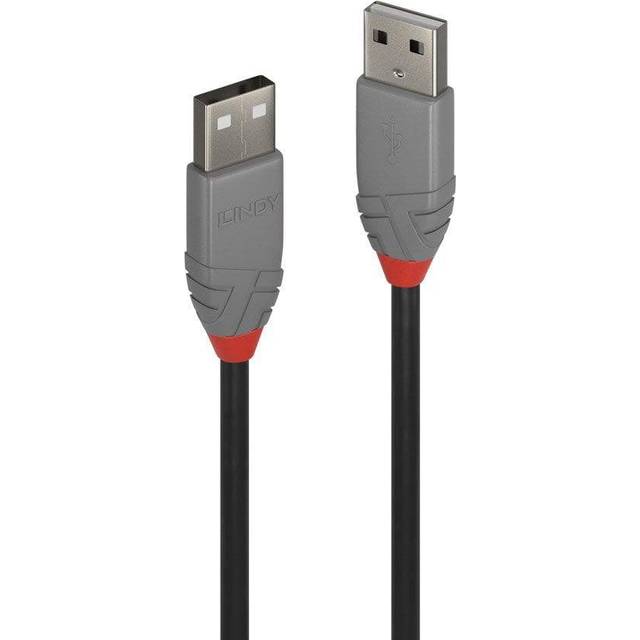 Lindy 5m USB 2.0 Type A Extension Cable, Anthra Line, Grey