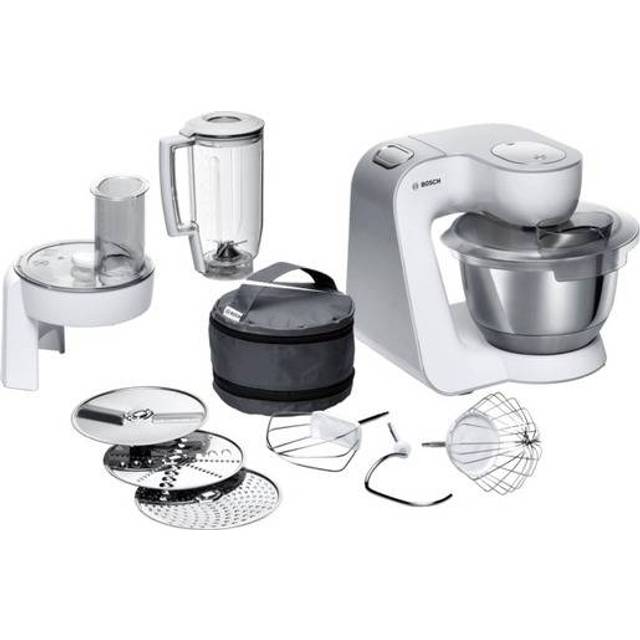 Bosch Haushalt MUM58W20 Köksmaskin 1000 W Vit, Silver (matt)