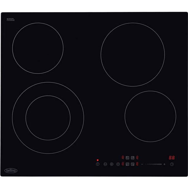 Belling CH602T 444410136 60cm Touch Control Four Zone Electric Black Ceramic Hob