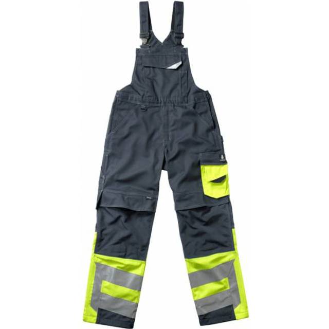 Mascot Sunderland Bib & Brace Black/Hi-Vis Yellow 82C58 (L32W42.5)