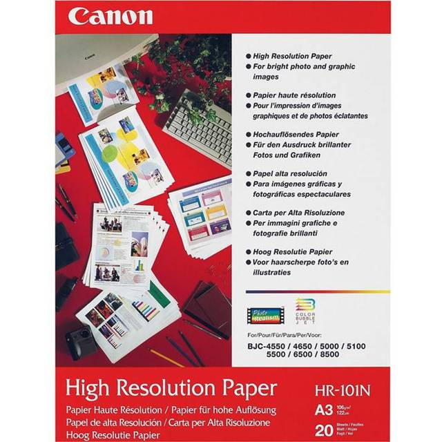 Canon HR-101 - A3 (297 x 420 mm) 20 ark vanligt papper - för BJC-6500, i6500, 9100, 9950, PIXMA iP6210D, iP6310D, S4500, 6300, 9000