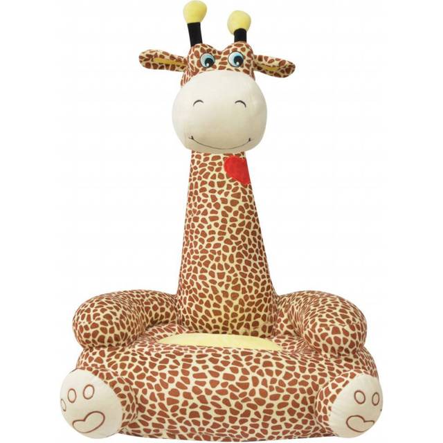 vidaXL Plush Children's Chair Giraffe Brown
