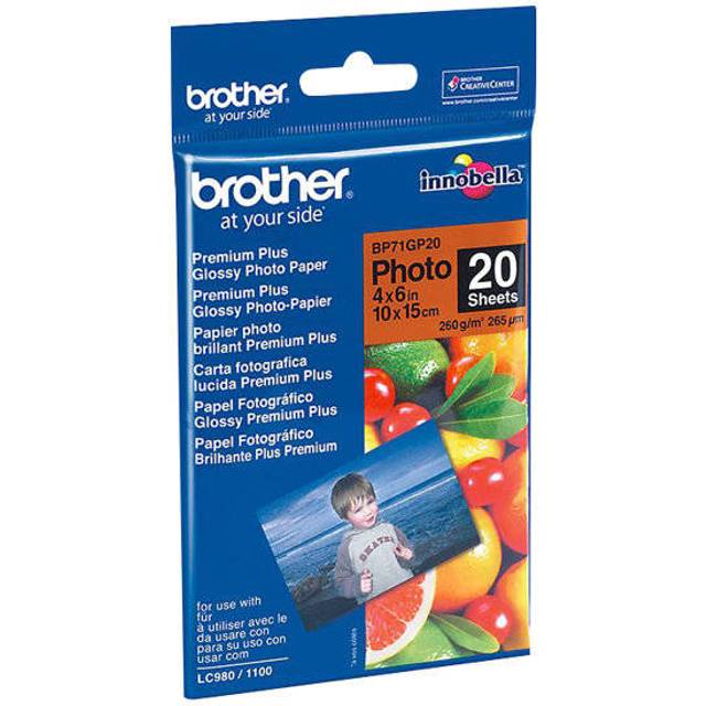 Brother Gloss Photo Paper 4 x 6 Inch (20 Pack) BP71GP20